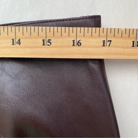 NWT GSTQ Leather Wrap Skirt Merlot Asymmetrical Size Large (L) - Picture 13 of 15